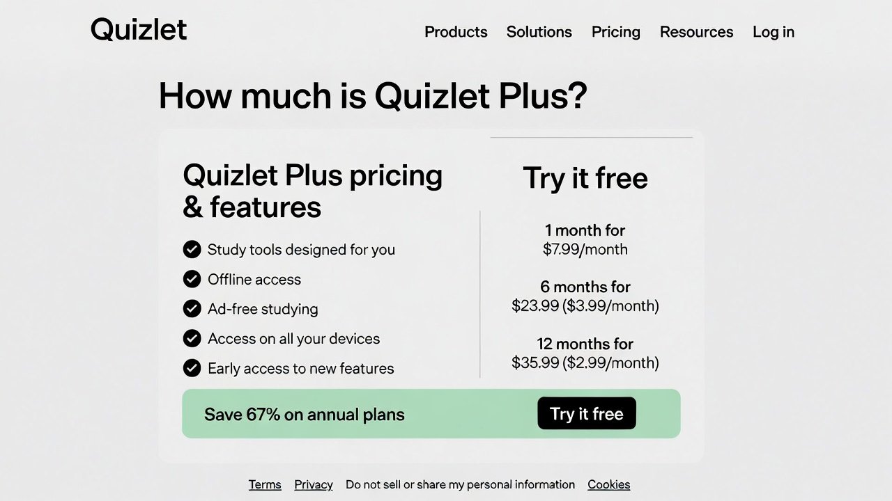 How Much is Quizlet Plus